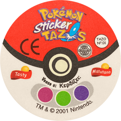 Pokémon Sticker Tazos Pokémon Sticker Tazos